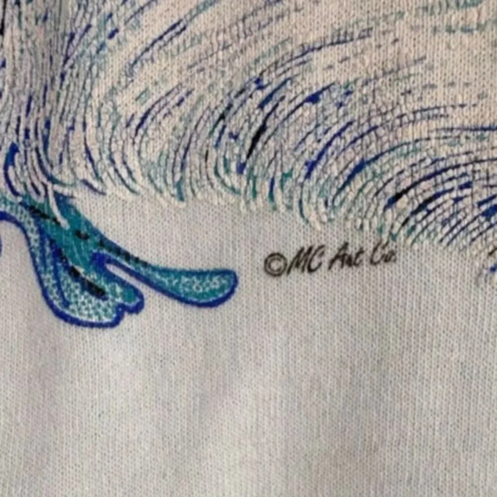 80s/90s Vintage Graphic Cat T-Shirt Pastel Kawaii Kitten | Made in USA - Picture 12 of 14